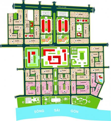 Đất đ/d trung tâm thương mại, dự án Huy Hoàng. 5x21,5m, đường 20m, giá 79tr/m2 7595666