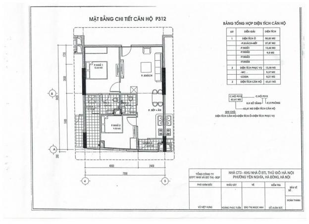Chính chủ cần bán căn hộ chung cư CT2 Yên Nghĩa, tầng 12.12, DT 63,61m2, liên hệ: 0978967149 7528521