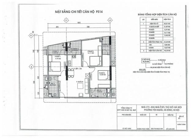 Về quê sống nên bố mẹ tôi bán căn CC CT2 Yên Nghĩa, căn 1414, DT 90.3m2, 3PN. Liên hệ: 0978967149 7528522