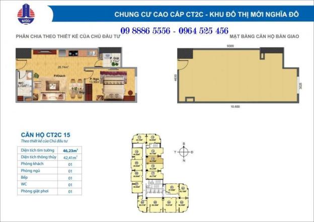 Chung cư CT2C, khu đô thị Nghĩa Đô, chỉ 1,4 tỷ đồng 7628364