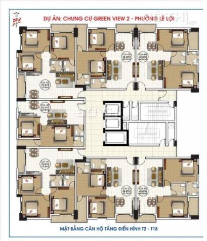 Căn hộ cao cấp chung cư Green View 2 - gía chỉ 11,9 tr/m2 - căn 66,6m2. LH: 0986.604.997 7576949