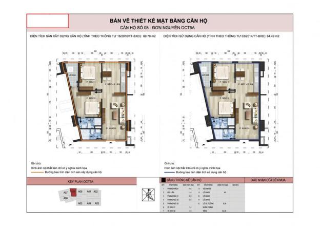 Bán căn 64,49m2 tòa A OCT5 Resco Cổ Nhuế, Sổ đỏ, chính chủ. LH 0964814641 7734605