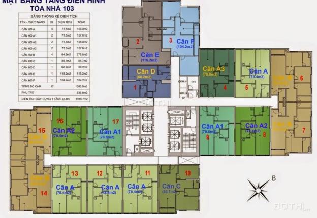 Bán lỗ chung cư Goldmark City, Ruby 3, 86,7m2, P1210, giá rẻ 25tr/m2. LH 0985.752.065 7616121