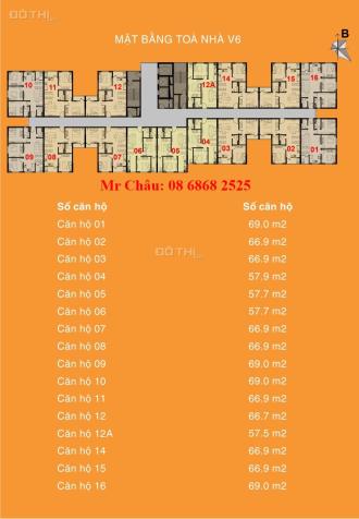Bán căn hộ chung cư tại dự án The Vesta, Hà Đông, Hà Nội diện tích 66m2 giá 14 triệu/m² 7626888