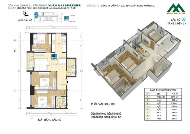 Cực hot, chiết khấu ngay 40 triệu khi mua chung cư Xuân Mai Riv 7710401