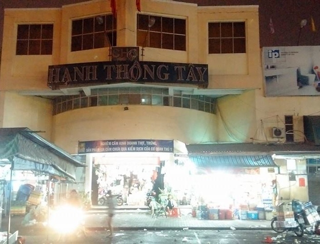 Bán nhà mặt tiền chợ Hạnh Thông Tây, đường Quang Trung, phường 11, Gò Vấp, 4x27m, 1 trệt, 2 lầu 7654814