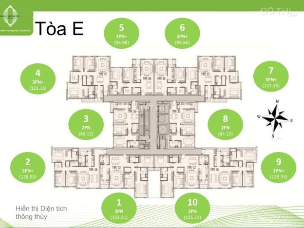 Bán CHCC Mulberry Lane tòa E: 132.6m2 - căn số 10, tầng 20 ban công Đông Nam 7644708