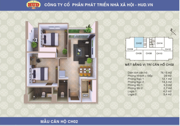 Bán gấp 2 căn 76m2 và 95m2 chung cư A1CT2 Tây Nam Linh Đàm rẻ hơn 30 triệu/căn 7701765