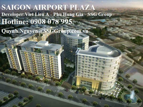 Bán CH 2PN Saigon Airport Plaza giá cực rẻ chỉ 3,7 tỷ– Hotline CĐT 0908 078 995 8162313