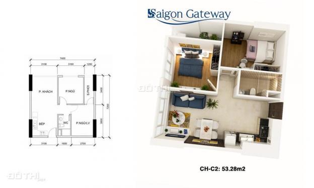 Sài Gòn Gateway liền kề An Phú, An Khánh, MT Xa Lộ Hà Nội chỉ 1,35 tỷ/căn 2 PN. Liên hệ: 0938199552 7689496