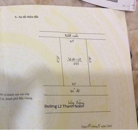 Cần bán lô đất tại làn 2 đường Thanh Niên, đối diện với Tòa nhà Tuta 7791425