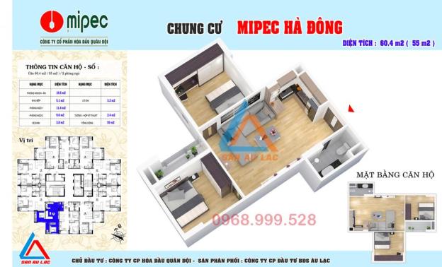 Chỉ có 150tr bạn sở hữu ngay căn hộ 55,8m2 tại căn hộ chung cư Mipec Kiến Hưng 7775563