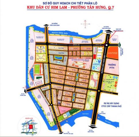 Bán nhà Him Lam Kênh Tẻ, Quận 7, 100m2, hầm, 3 lâu, giá 13 tỷ. 0901414778 7768511