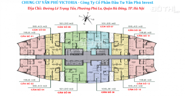 Chính chủ cần bán chung cư Văn Phú Victoria căn 2008, DT 119.5m2, giá 15tr/m2, LH: 0963166736 7780560