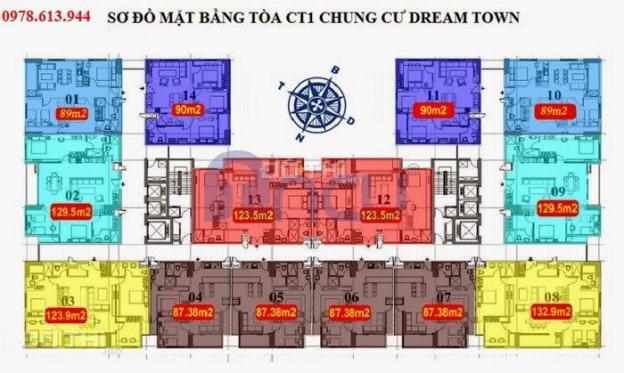 Chung cư Dream Town gần đại lộ Thăng Long, không gian yên tĩnh, an ninh tốt 7799600