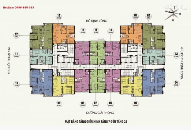 Chính chủ bán chung cư CT36 Định Công, 69,8m2 tầng 1209, tòa B, giá 21 tr/m2. Lh 0936.669.773 7807625
