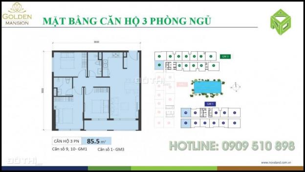 Căn hộ Golden Mansion 3PN mua trong tháng 9, giá 3.8 tỷ, giảm còn 3.2 tỷ 7808264