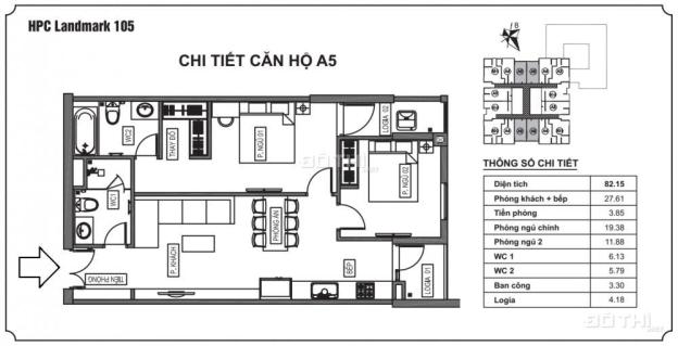 Chung cư HPC Landmark 105 full nội thất giá đợt 1, tặng quà hấp dẫn, chiết khấu cao 7815805