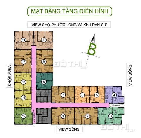 Bán căn hộ 2PN giá tốt 1.2 tỷ mặt tiền Nguyễn Lương Bằng LH 0907687187 7819987