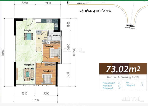 Cho thuê căn hộ 73m2 nhà trống hiện trạng CĐT giá 10tr/tháng. LH 0934 697 638 7763034