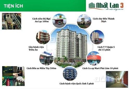 Bán căn hộ Nhất Lan 3, gần chợ Bà Hom, khu Tên Lửa, Tân Tạo, Bình Tân, 63.47m2, 1,2 tỷ 7834594