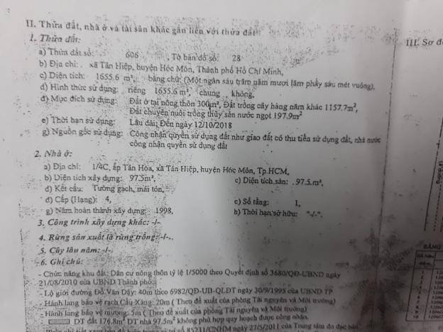 Cần bán nhà đất hai mặt tiền Đỗ Văn Dậy, Hóc Môn. DT 2000m2 (20 x 100), giá 21 tỷ 7894820