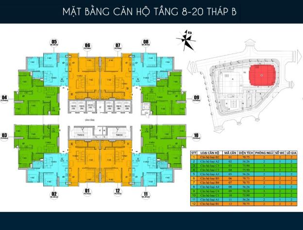 Cần bán căn hộ 70m2, chung cư Bộ Công An Osaka Comlex 7935852