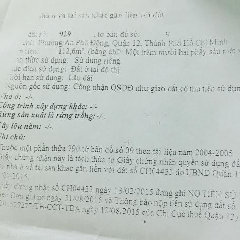 Đầu tư đất sổ cặp giá rẻ DT 8 x 14m, đường An Phú Đông 26 7965755