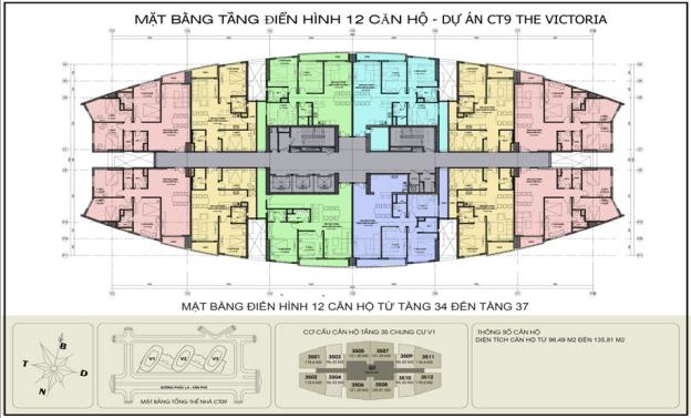 Bán căn góc 119m2 - 3 PN - 16.9 triệu/m2 - Chung cư Victoria Văn Phú 7943415