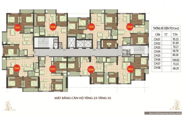CC cần bán căn hộ CC 89 Phùng Hưng, tầng 1806, DT: 93,72m2, 3PN, giá bán 15 tr/m2. LH: 0964467711 7927753