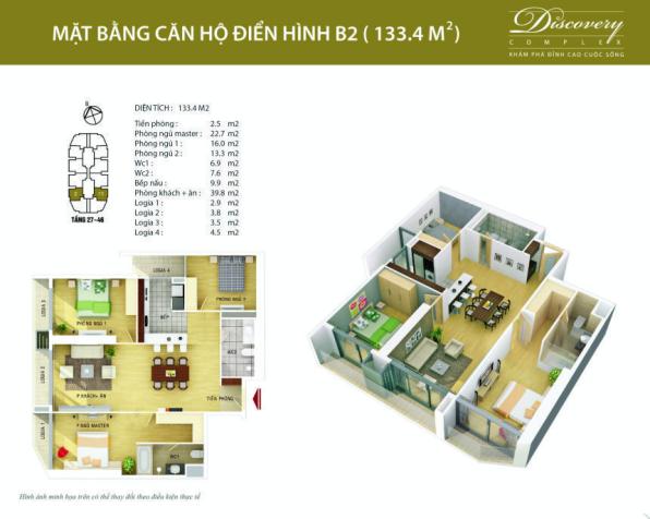 CĐT Discovery Complex 302 Cầu Giấy mở bán diện tích 133,4m2 và 185,5m2 còn lại, giá CĐT 7988533