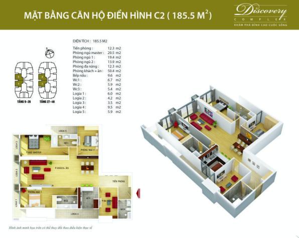 CĐT Discovery Complex 302 Cầu Giấy mở bán diện tích 133,4m2 và 185,5m2 còn lại, giá CĐT 7988533