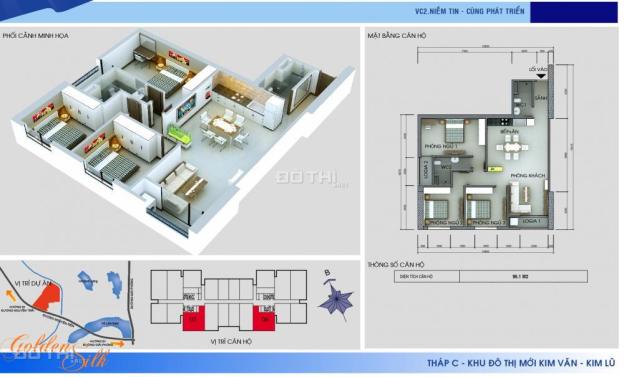 Cần bán căn hộ 3 phòng ngủ tòa C Kim Văn Kim Lũ - Vinaconex 2 7912780
