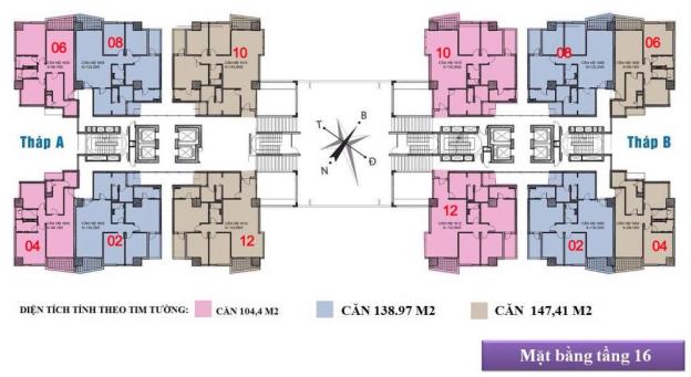 Bán căn góc 3PN, DT 134m2, Chung cư New Skyline Văn Quán 8021319