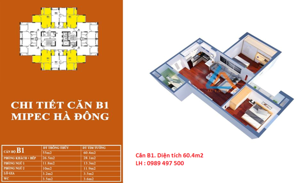 Mở bán chung cư Mipec Hà Đông, giá từ 14tr/m2 7961504