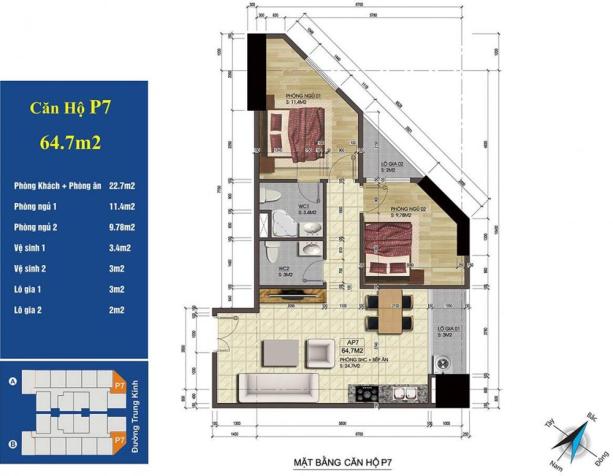 Bán căn góc 2 mặt thoáng view Công Viên Cầu Giấy và mặt đường Trung Kính 7991654