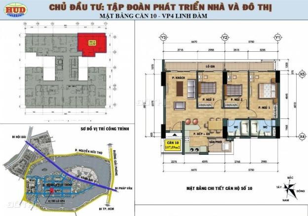 Chính chủ bán căn 1510 tòa VP4 chung cư VP4 Linh Đàm, diện tích 107,59m2, 3 phòng ngủ 7948654