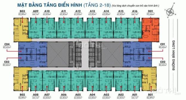 Bán căn hộ chung cư tại dự án căn hộ 8X Rainbow, CĐT Hưng Thịnh, 2 PN 63.83m2  7952704