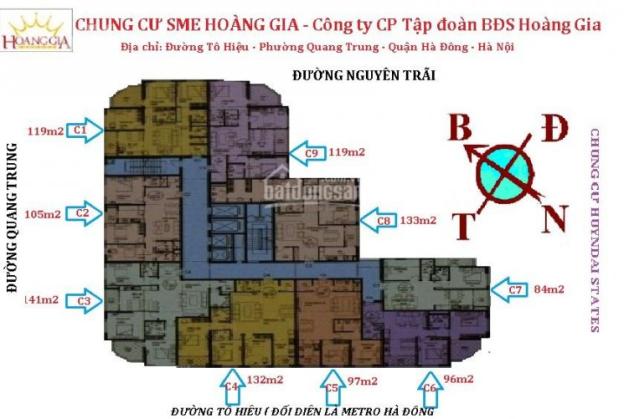 Cần tiền bán chung cư SME Hoàng Gia, Hà Đông căn góc 15C9, DT: 119m2, giá 15 triệu/m2. 0981129026 8089792