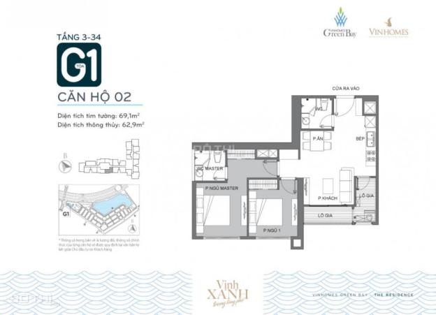 Căn hộ cuối cùng 3x05 tại G1 Vinhomes Green Bay Mễ Trì. Khuyến mại chính sách khủng 7964105