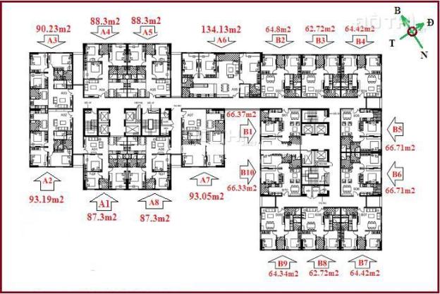 Giá tốt - bán căn chung cư 122 Vĩnh Tuy diện tích 64.42m2 2PN 7993305