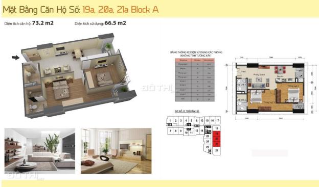 Chính chủ cần bán căn hộ ở chung cư Gemek Tower căn 20 tầng 16, DT 73,2m2, giá bán 15 tr/m2 7998677