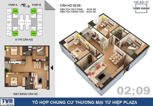 300TR SỞ HỮU CĂN HỘ 2 NGỦ TỨ HIỆP PLAZA - T6/2018 NHẬN NHÀ - NH CHO VAY 70% 6910635