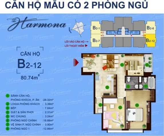 Bán căn hộ Harmona sang trọng ngay trung tâm, quận Tân Bình, LH 0931.072.599 8098326