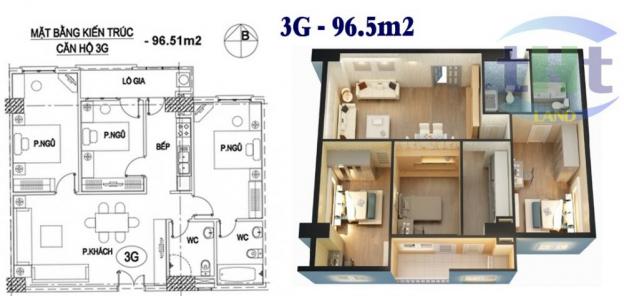 Chính chủ cần bán chung cư Intracom Trung văn, diện tích 96,5 m2 8233876