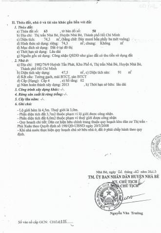 Bán nhà đẹp, nhà riêng đường Huỳnh Tấn Phát, thị trấn Nhà Bè, diện tích 94.3m2, giá 2.3 tỷ 8175672