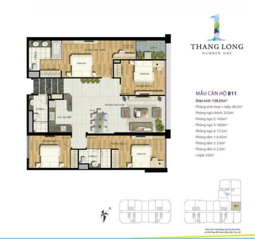 Bán căn hộ chung cư Thang Long Number One, Nam Từ Liêm, Hà Nội diện tích 138,11m2, giá 4,8 tỷ 8354697