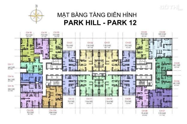 Bán gấp CH 2204 chung cư Park Hill Times City Park 12 (122.3m2) cắt lỗ giá 4.5 tỷ. LH 0166.550.427 8212008
