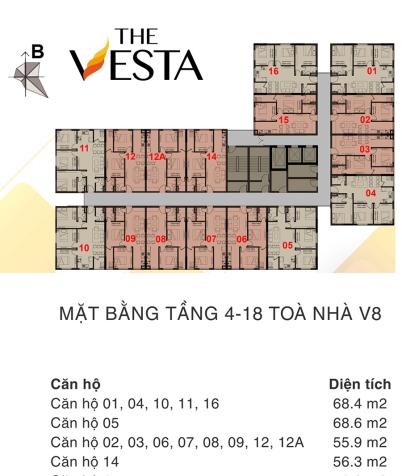 Cơ hội cuối cùng mua NOXH The Vesta với giá chỉ từ 13 triệu/m2. Lãi suất 5% trong 5 năm 8738658
