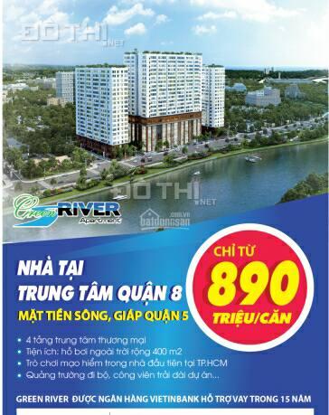 Căn hộ Green River ngay MT Phạm Thế Hiển, Quận 8, giá 980 triệu. LH 0902 422 478 8328313